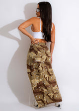 Load image into Gallery viewer, Perri Camouflage High Waist Slit Maxi Skirt
