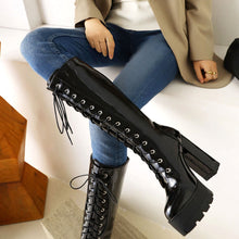Load image into Gallery viewer, Alivia Lace Up Platform Boots
