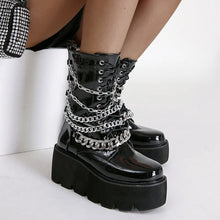 Load image into Gallery viewer, Brooke Chain Platform Ankle Boots
