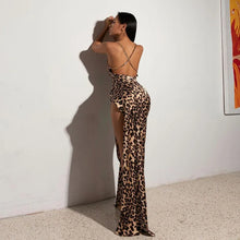 Load image into Gallery viewer, Ira Leopard Slit Maxi Dress

