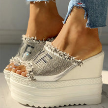 Load image into Gallery viewer, Special Effect Rhinestone Platform Wedges
