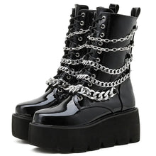Load image into Gallery viewer, Brooke Chain Platform Ankle Boots
