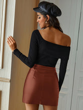 Load image into Gallery viewer, Heather Leather Skirt
