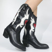 Load image into Gallery viewer, Piper Love Heart Mid-Calf Pointed Toe Western Boots
