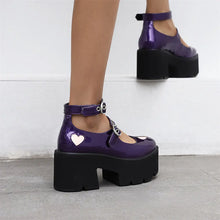 Load image into Gallery viewer, Tara Love Heart Platform Shoes
