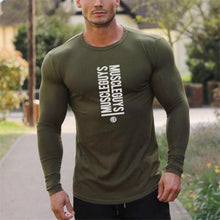 Load image into Gallery viewer, Muscle Guys O-Neck Long Sleeve Slim T-Shirt
