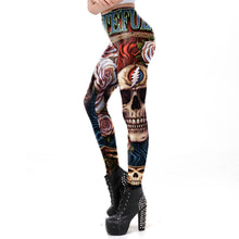 Load image into Gallery viewer, Hells Carnival Skeleton Halloween Full Leggings

