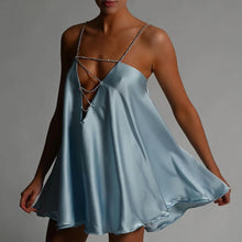 Load image into Gallery viewer, Anne Diamond Satin Mini Dress
