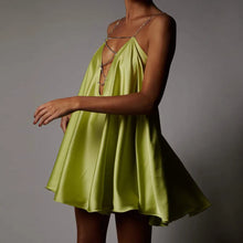 Load image into Gallery viewer, Anne Diamond Satin Mini Dress

