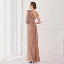 Load image into Gallery viewer, Scarlette Ann Sequin One Shoulder Mermaid Slit Maxi Dress
