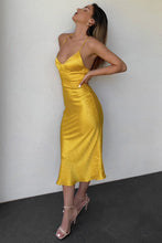 Load image into Gallery viewer, Avianna Satin Bodycon Midi Dress
