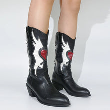 Load image into Gallery viewer, Piper Love Heart Mid-Calf Pointed Toe Western Boots
