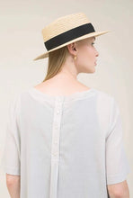 Load image into Gallery viewer, Elizabeth Straw Boater Hat
