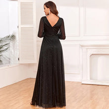 Load image into Gallery viewer, Abigail Elegance Long Sleeve Slit Maxi Dress
