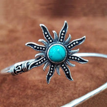 Load image into Gallery viewer, Cindal Turquoise Sunflower Bracelet
