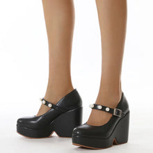Load image into Gallery viewer, Sydney Chunky Platform High Heel Pumps
