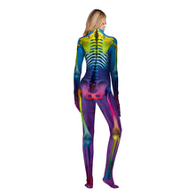 Load image into Gallery viewer, Ria Neon Skeleton Body Halloween Jumpsuit
