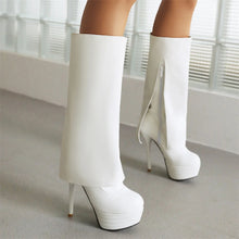 Load image into Gallery viewer, Alaia Mid-Calf Platform High Heel Boots
