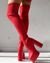 Load image into Gallery viewer, Allie Over The Knee Platform High Heel Boots

