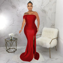 Load image into Gallery viewer, Marleigh Off Shoulder Slit Maxi Dress
