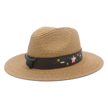 Load image into Gallery viewer, Layla Kate Bull Straw Wide Brim Panama Hat

