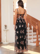 Load image into Gallery viewer, Estelle Sequin Slit Maxi Dress
