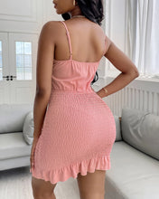 Load image into Gallery viewer, Nalani Ruched Ruffle Bodycon Mini Dress
