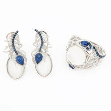 Load image into Gallery viewer, Bruny Moonstone Ring Earrings Set
