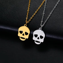 Load image into Gallery viewer, Lise Horror Love Skull Necklace
