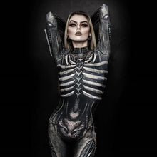 Load image into Gallery viewer, Vita Pretty Human Skeleton Halloween Jumpsuit
