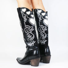Load image into Gallery viewer, Misty Love Heart Pointed Toe Knee High Western Boots
