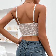 Load image into Gallery viewer, Willow Lace Ruffle Cami Crop Top
