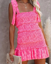 Load image into Gallery viewer, Reyna Tiered Ruched Mini Dress
