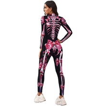 Load image into Gallery viewer, Betti Bow Skeleton Body Halloween Jumpsuit
