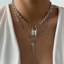 Load image into Gallery viewer, Cabryole Lock Key Chain Necklace
