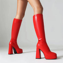 Load image into Gallery viewer, Margaret Mid-Calf Platform High Heel Boots
