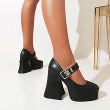 Load image into Gallery viewer, Harlow Chunky Platform High Heel Pumps
