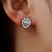 Load image into Gallery viewer, Leo Crowned Lion Earrings
