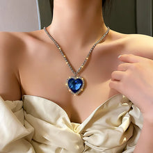Load image into Gallery viewer, Burnetta Crystal Love Heart Necklace
