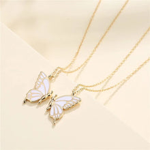 Load image into Gallery viewer, Bella Best Friend Butterfly Two Piece Necklace Set
