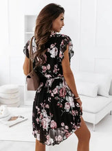 Load image into Gallery viewer, Skyla Floral Ruffle Pleated Mini Dress
