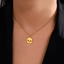 Load image into Gallery viewer, Lise Horror Love Skull Necklace
