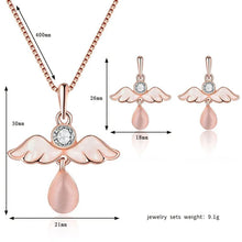 Load image into Gallery viewer, Bruni Angel Wings Necklace Earrings Set
