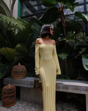 Load image into Gallery viewer, Madelyn Off Shoulder Knit Long Sleeve Maxi Dress
