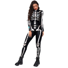 Load image into Gallery viewer, Nyx Mia Human Skeleton Halloween Jumpsuit
