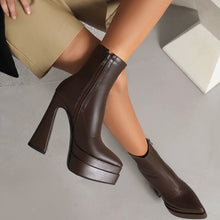 Load image into Gallery viewer, Riley Lou Pointed Platform Boots
