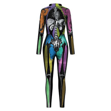 Load image into Gallery viewer, Jamie Paint Skeleton Body Halloween Jumpsuit
