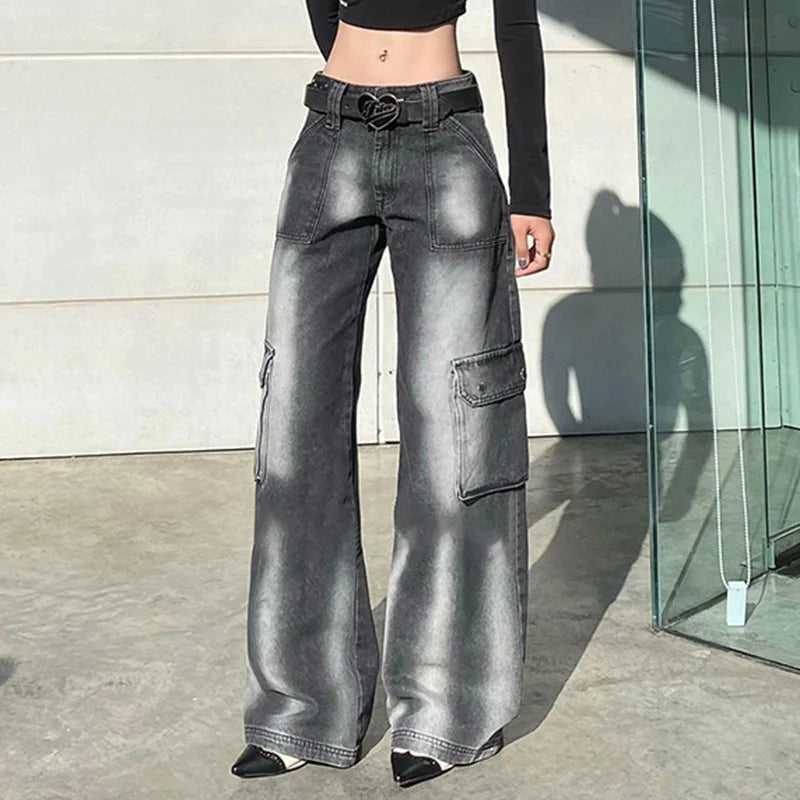 Cassie Low Waisted Wide Leg Jeans