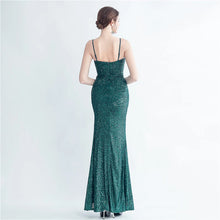 Load image into Gallery viewer, Natalie Kinsley Sequin Slit Maxi Dress
