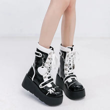 Load image into Gallery viewer, Mystique Chain Platform Ankle Boots
